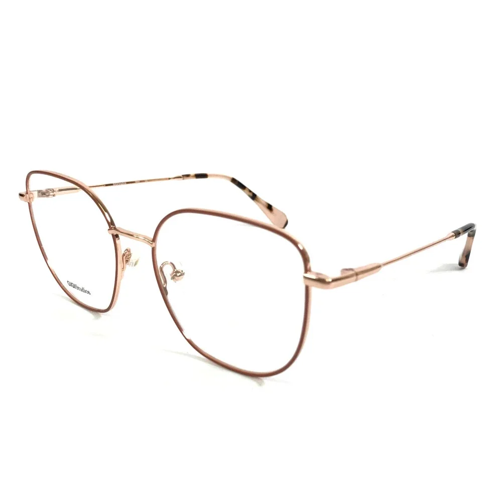 Gigi Studios Eyeglasses Frames LUZIA 64910/6 Brown Rose Gold Cat Eye 54-18-145